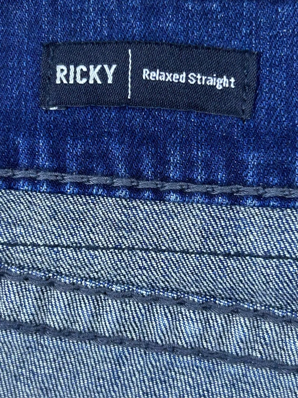 True Religion Ricky Relaxed Straight Super T Jeans Mens 38x32 Flap Pocket Y2K